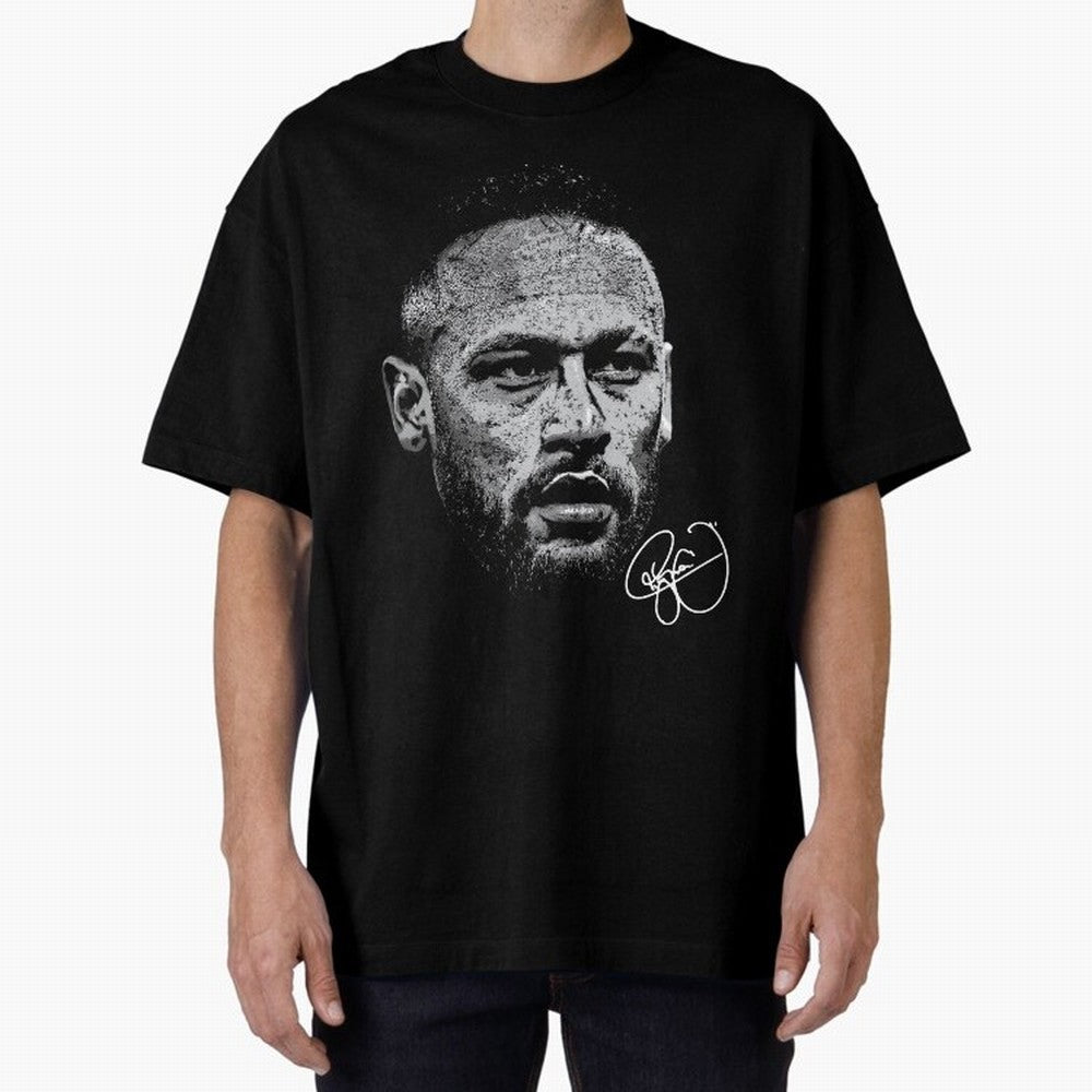 Neymar Signed Oversized T-Shirt Remember Iconic Moments from Global Football Passion for FIFA World Cup 2026 USA Canada Mexico, Built around Haaland, England, Game Day Rituals, Football Legends, Country Pride and the Road to the Final; Ideal for