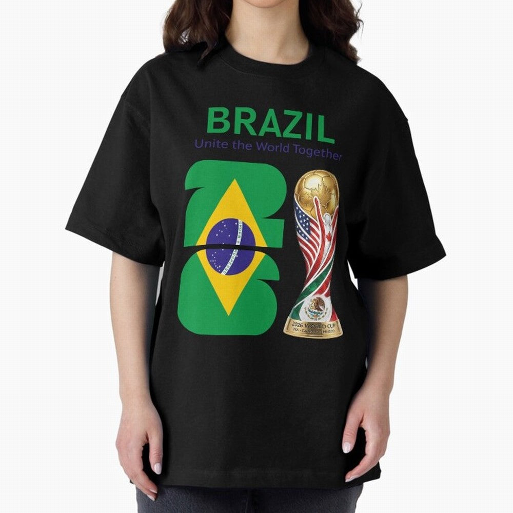 World Cup 2026, IMG 018, BRAZIL 002 Oversized T-Shirt Bring Legendary Rivalry Energy to FIFA World Cup 2026 Group Stage Spirit, Built around Germany, Mbappe and Neymar, Retro Football Energy, Iconic Rivalries, Trophy Chase Drama and Stadium