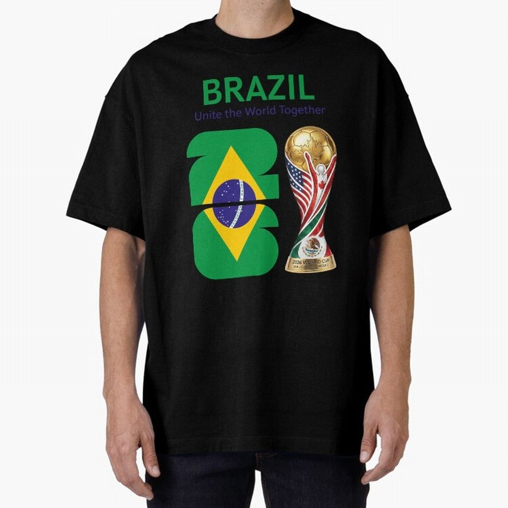 World Cup 2026, IMG 018, BRAZIL 002 Oversized T-Shirt Bring Legendary Rivalry Energy to FIFA World Cup 2026 Group Stage Spirit, Built around Germany, Mbappe and Neymar, Retro Football Energy, Iconic Rivalries, Trophy Chase Drama and Stadium