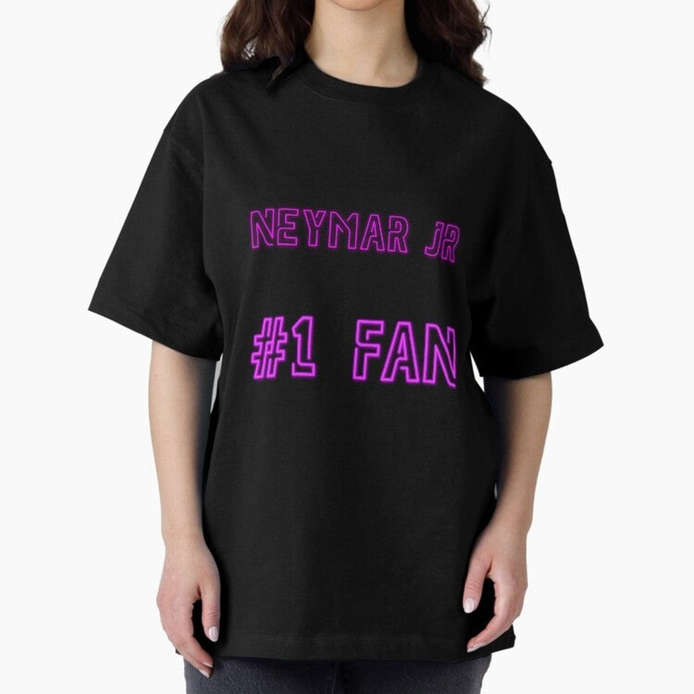 Neymar Jr #1 fan Oversized T-Shirt Turn Every Weekend Toward Match Day Hype around FIFA World Cup 2026, CR7, England and Germany, Championship Spirit, Famous Goals, Roaring Crowds and International Football Unity; Great for Supporters Who Love