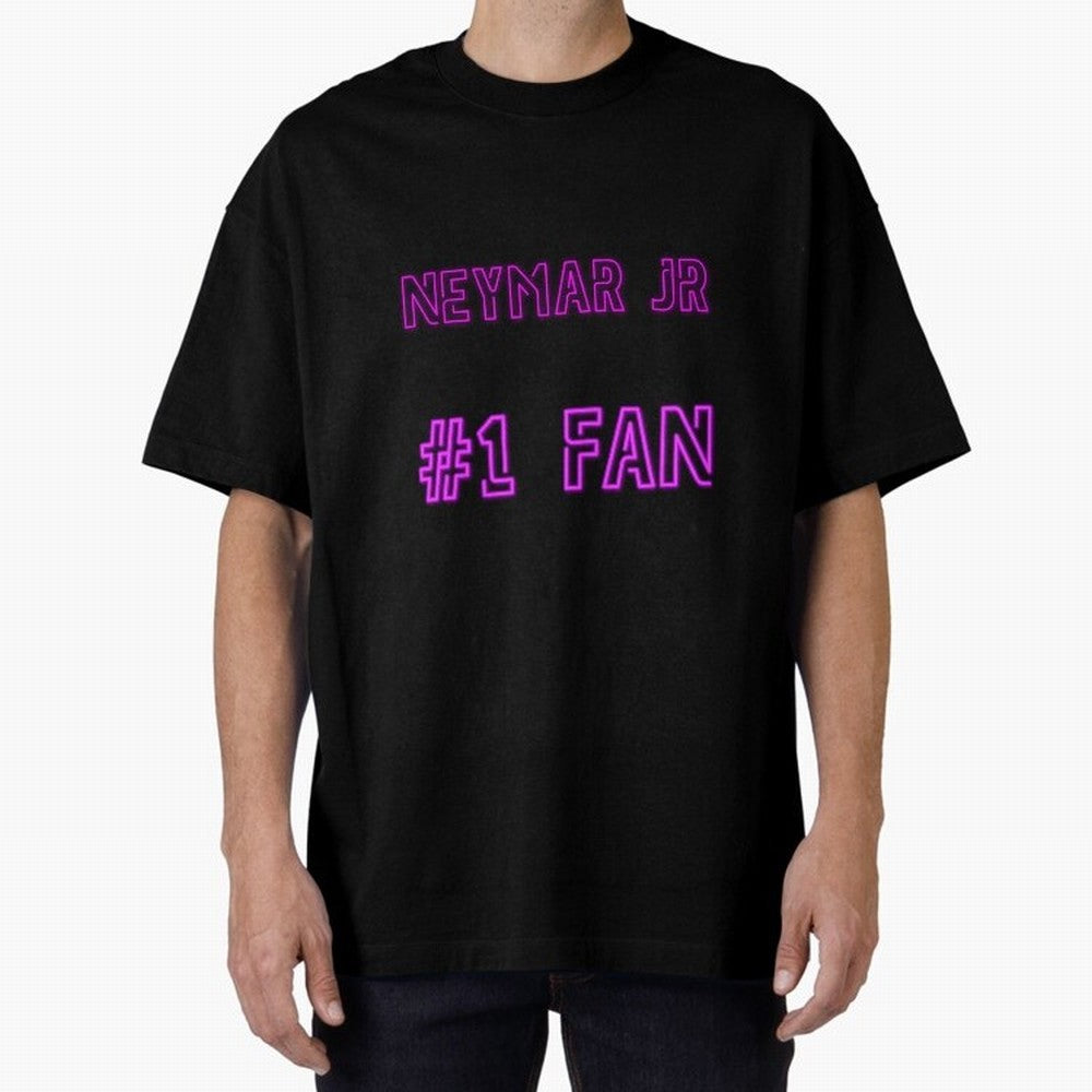 Neymar Jr #1 fan Oversized T-Shirt Turn Every Weekend Toward Match Day Hype around FIFA World Cup 2026, CR7, England and Germany, Championship Spirit, Famous Goals, Roaring Crowds and International Football Unity; Great for Supporters Who Love