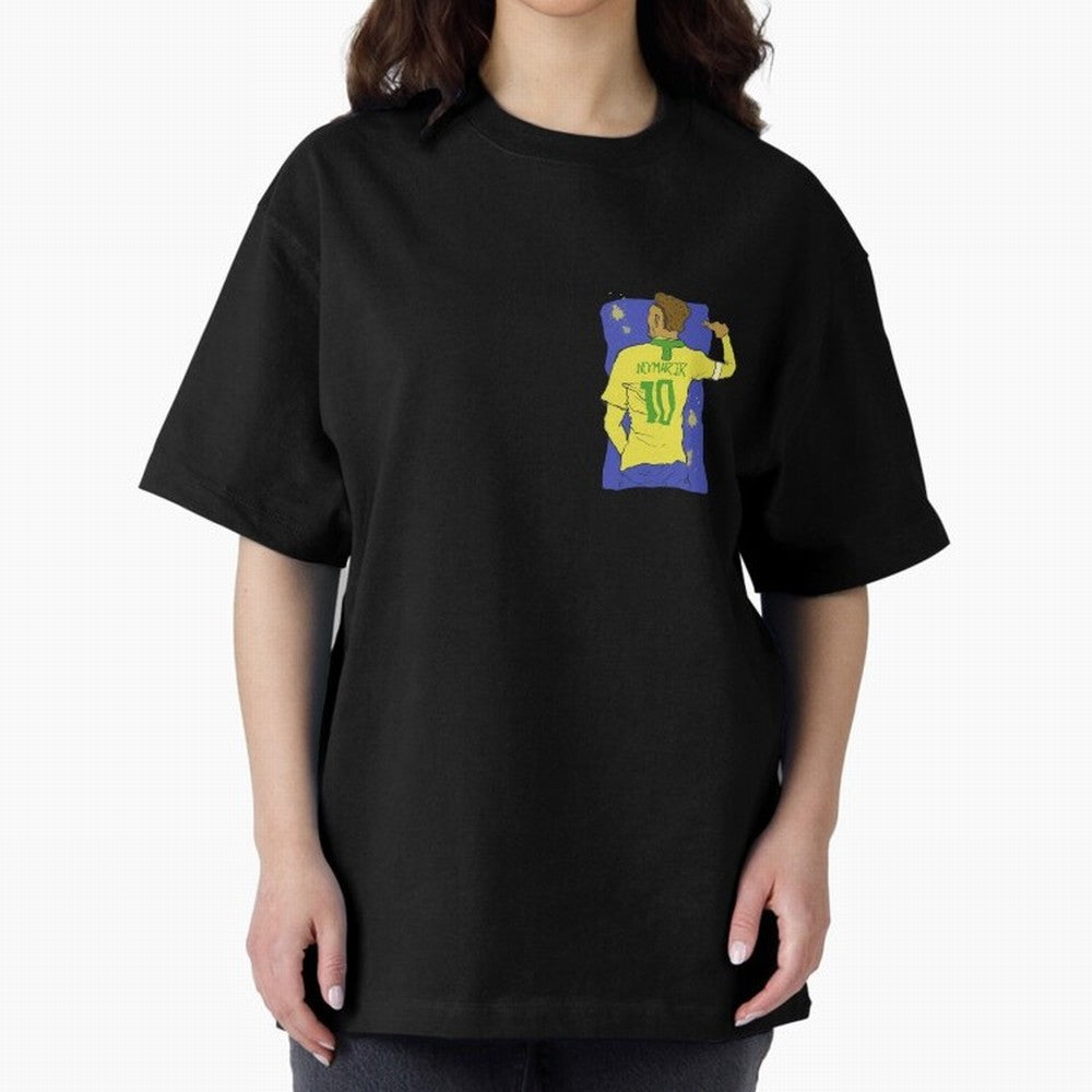 Neymar Jr. in Brazilian Glory Oversized T-Shirt Celebrate Global Passion for FIFA World Cup 2026 for Fans of Haaland and Brazil, Portugal and Argentina, Bringing Goal Celebration Energy, Supporter Heritage, Football Icons and Worldwide Tournament