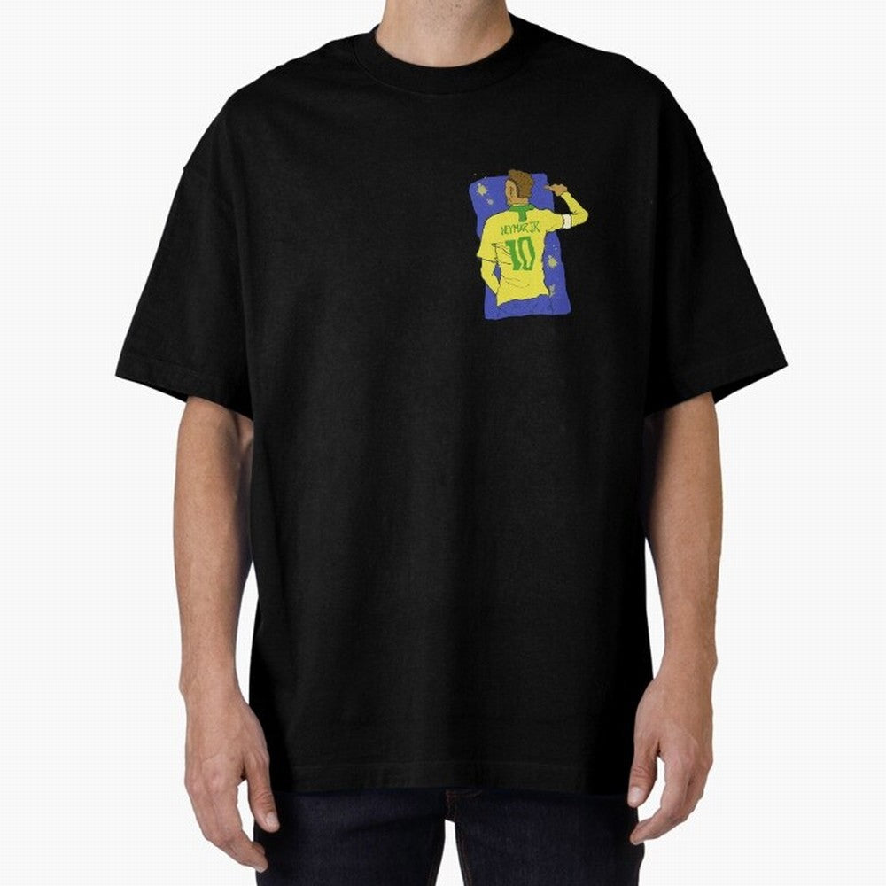 Neymar Jr. in Brazilian Glory Oversized T-Shirt Celebrate Global Passion for FIFA World Cup 2026 for Fans of Haaland and Brazil, Portugal and Argentina, Bringing Goal Celebration Energy, Supporter Heritage, Football Icons and Worldwide Tournament