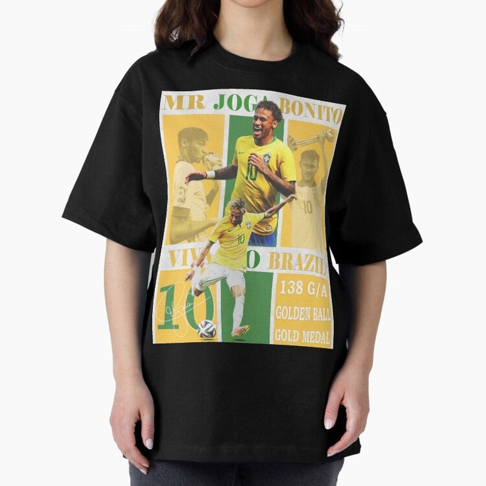 Neymar Jr Brazil National Team Soccer Poster - Iconic Selecao Art Print Classic T-Shirt Celebrate Golden Goal Energy in FIFA World Cup 2026 USA Canada Mexico for Fans of Messi, CR7 and Mbappe and Spain, Bringing Supporter Pride, Iconic