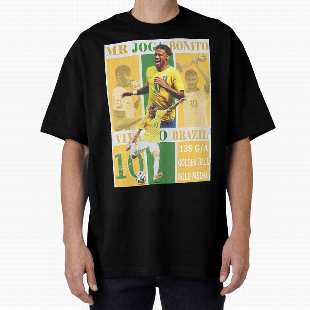 Neymar Jr Brazil National Team Soccer Poster - Iconic Selecao Art Print Classic T-Shirt Celebrate Golden Goal Energy in FIFA World Cup 2026 USA Canada Mexico for Fans of Messi, CR7 and Mbappe and Spain, Bringing Supporter Pride, Iconic