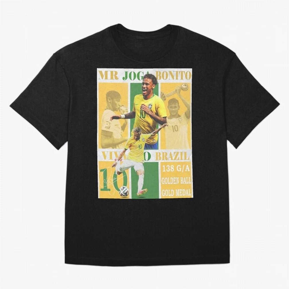 Neymar Jr Brazil National Team Soccer Poster - Iconic Selecao Art Print Classic T-Shirt Celebrate Golden Goal Energy in FIFA World Cup 2026 USA Canada Mexico for Fans of Messi, CR7 and Mbappe and Spain, Bringing Supporter Pride, Iconic