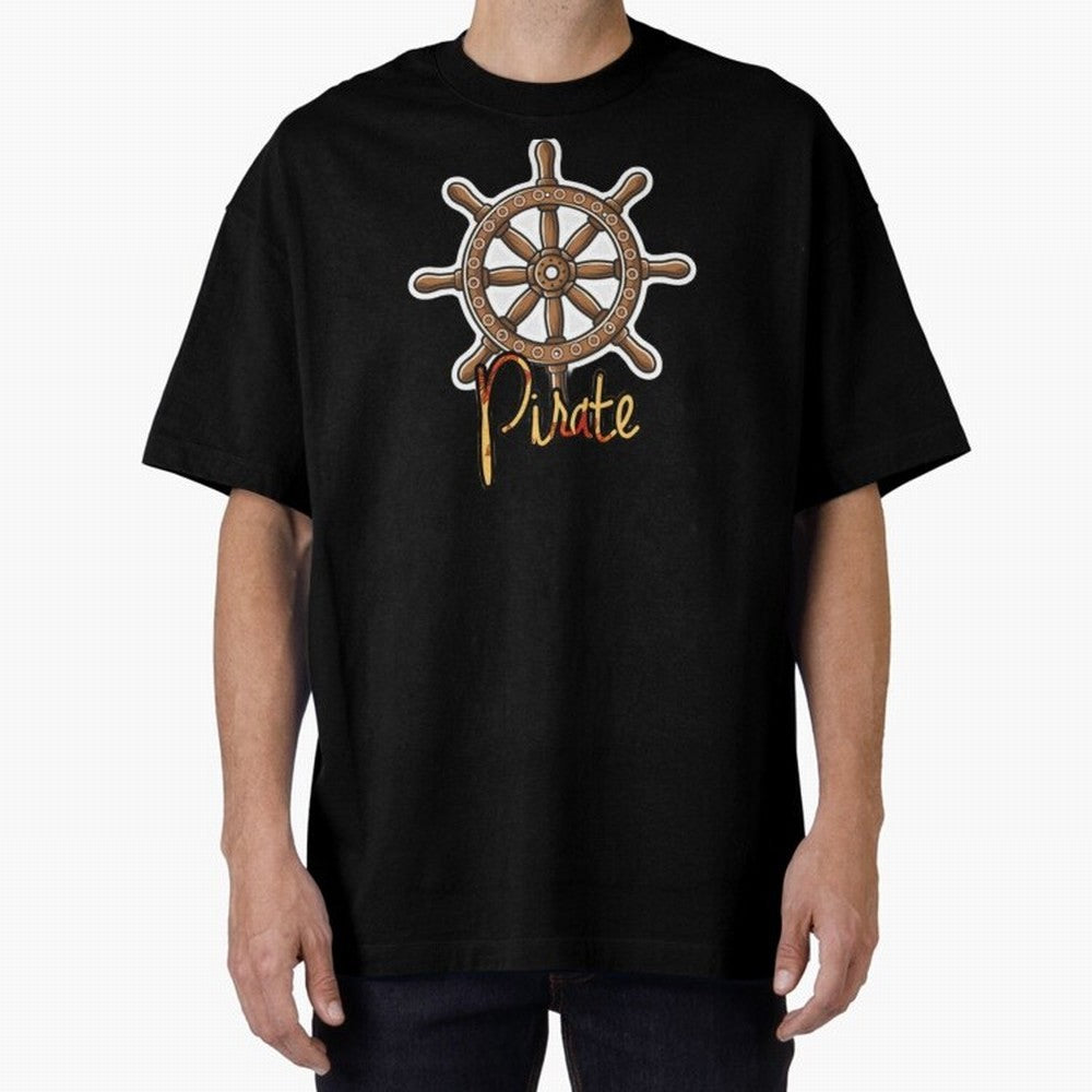 pirate, steering wheel, wheel, pirates of the Caribbean, Brandon brown, wooden, fashionista pop art, neymar jr art, Oversized T-Shirt Cheer for FIFA World Cup 2026 Group Stage Featuring Haaland and Mbappe, Spain Energy, Global Supporter Spirit,