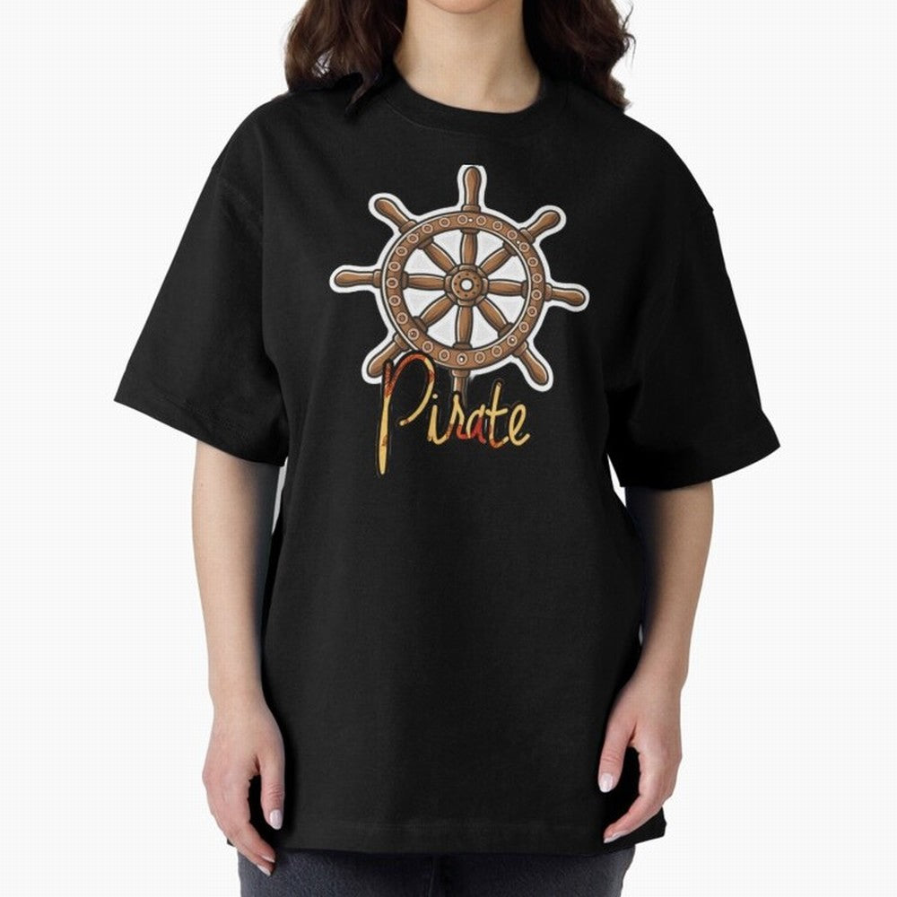 pirate, steering wheel, wheel, pirates of the Caribbean, Brandon brown, wooden, fashionista pop art, neymar jr art, Oversized T-Shirt Cheer for FIFA World Cup 2026 Group Stage Featuring Haaland and Mbappe, Spain Energy, Global Supporter Spirit,