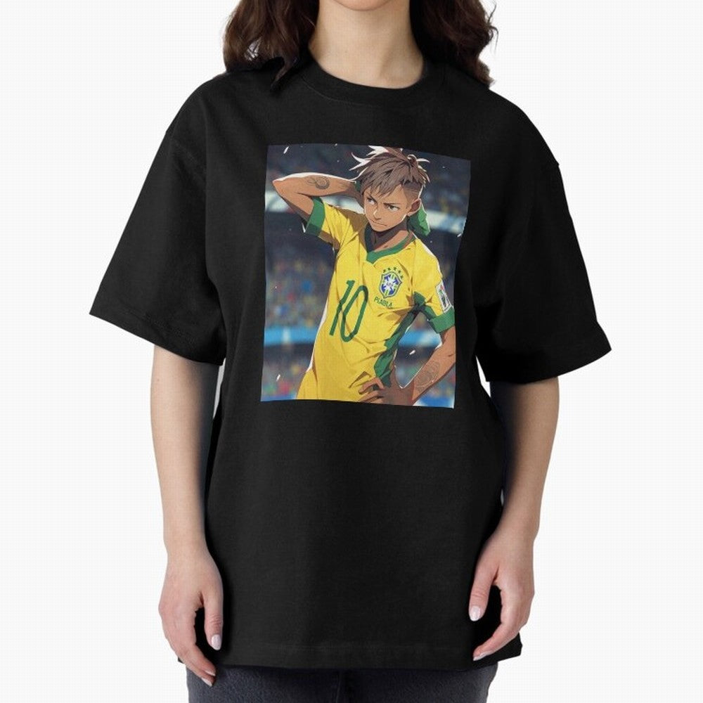 Neymar Anime Soccer Classic T-Shirt Honor Football Greatness during Global Football Passion for FIFA World Cup 2026, Highlighting CR7, Germany, Football History, Final Match Energy, Crowd Noise and Once in a Lifetime Moments; Made for Die Hard