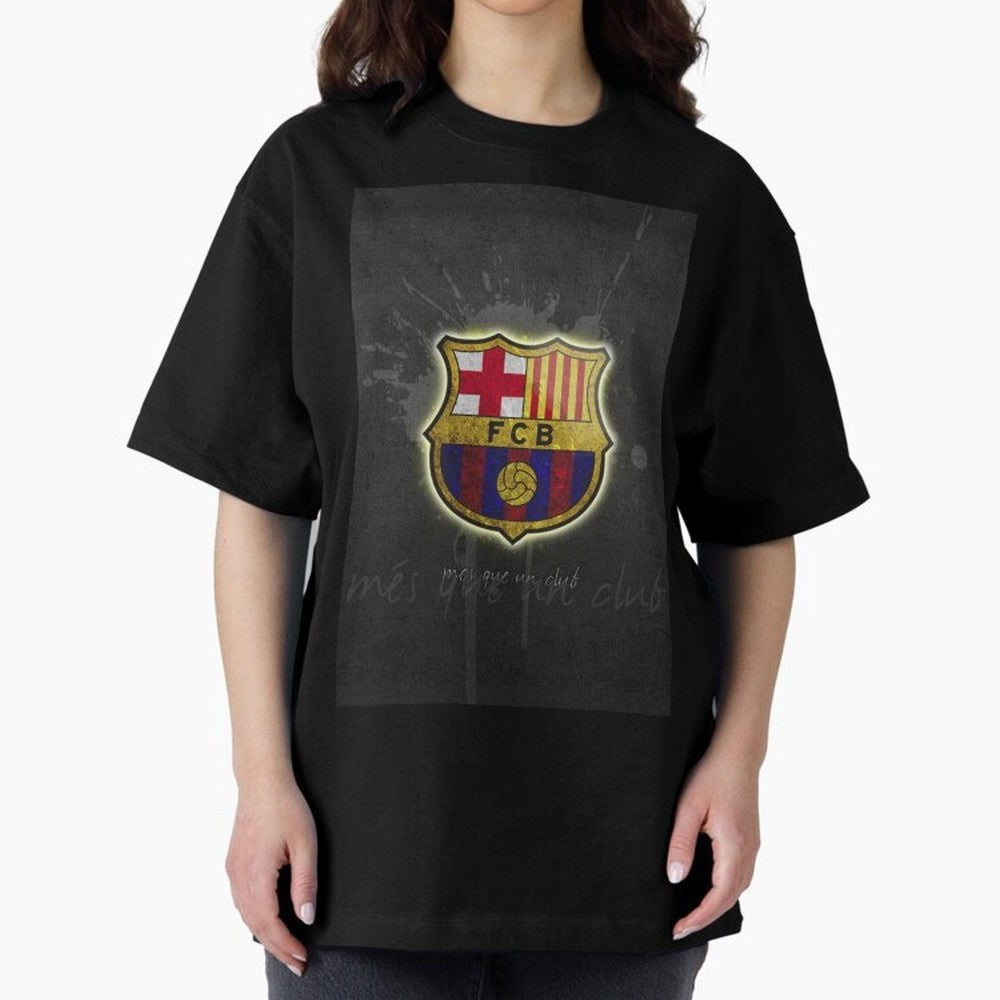 barcelona Oversized T-Shirt Create FIFA World Cup 2026 for Fans of Messi, Neymar and Mbappe and Spain, Bringing Championship Spirit, Famous Goals, Roaring Crowds and International Football Unity; Great for Watch Parties, Sports Bars, Family Nights,