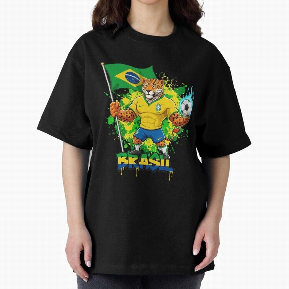 Brazil Football World Cup 2026 - Jaguar Mascot Brasil Sele??o Pride Art On?a Pintada Mascote Hexa Classic T-Shirt Show Championship Spirit for Global Football Passion for FIFA World Cup 2026, Built around Messi, France and Portugal, Champion