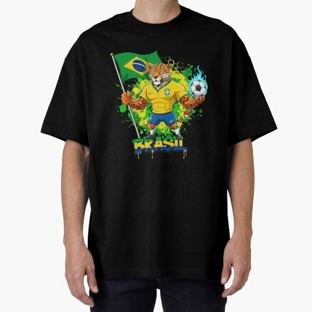 Brazil Football World Cup 2026 - Jaguar Mascot Brasil Sele??o Pride Art On?a Pintada Mascote Hexa Classic T-Shirt Show Championship Spirit for Global Football Passion for FIFA World Cup 2026, Built around Messi, France and Portugal, Champion