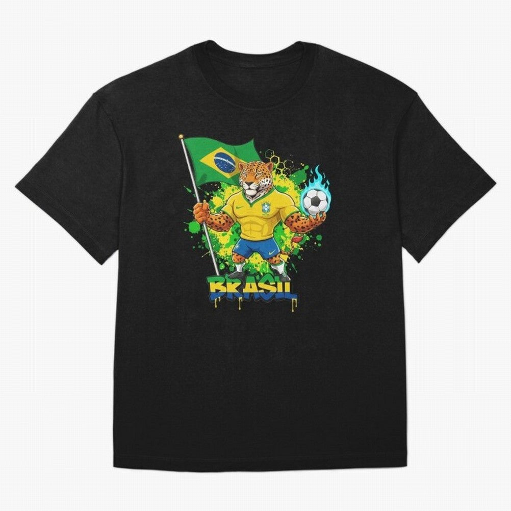 Brazil Football World Cup 2026 - Jaguar Mascot Brasil Sele??o Pride Art On?a Pintada Mascote Hexa Classic T-Shirt Show Championship Spirit for Global Football Passion for FIFA World Cup 2026, Built around Messi, France and Portugal, Champion