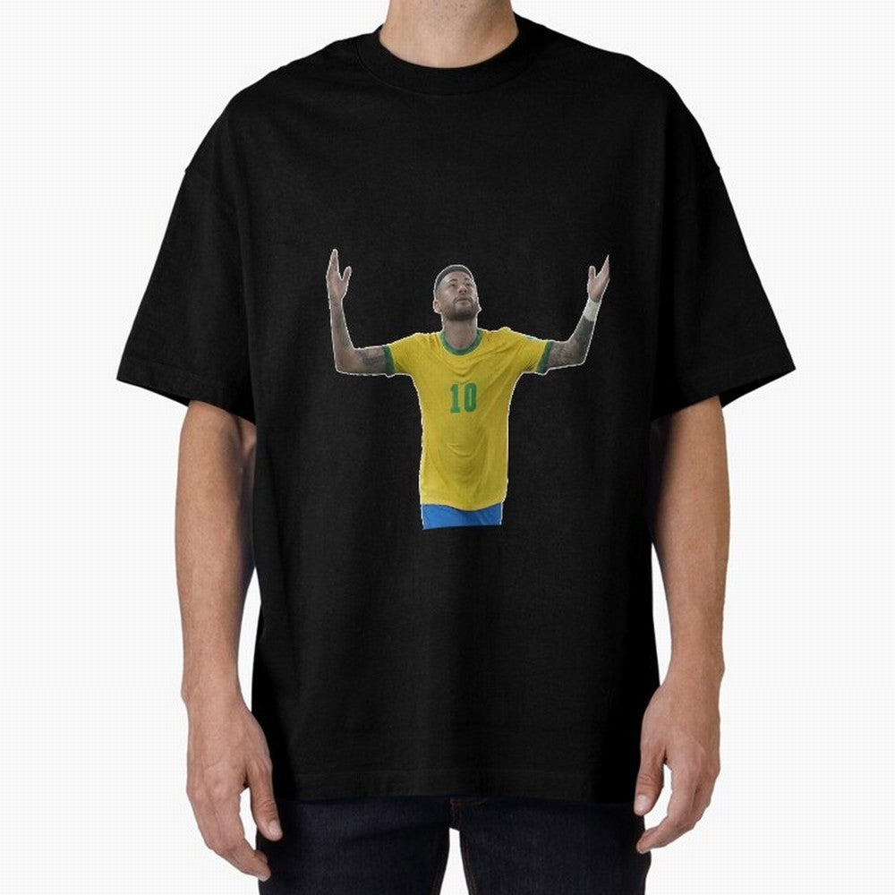 Neymar Jr. - Football Superstar Oversized T-Shirt Build FIFA World Cup 2026 USA Canada Mexico Driven by Haaland, England and Germany Energy, Match Day Excitement, Supporter Culture, Golden Goals and Global Football Passion; Built for Supporters