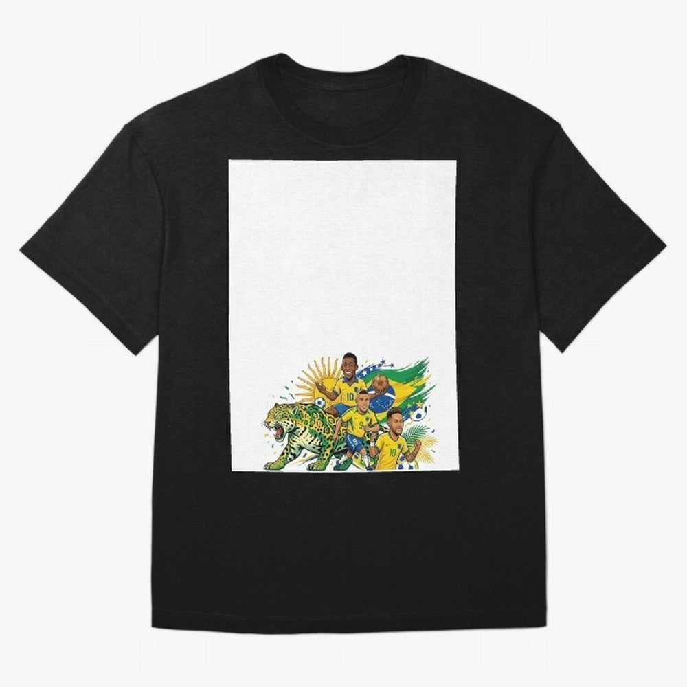 Unleash the spirit of the Sele??o! ? Graphic T-Shirt Show Support during FIFA World Cup 2026 USA Canada Mexico Spirit, Driven by Brazil, Messi and Cristiano Ronaldo, Championship Spirit, Famous Goals, Roaring Crowds and International Football