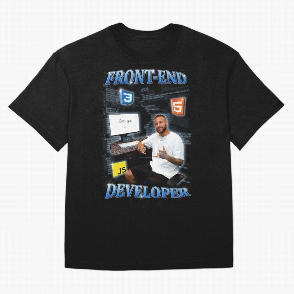 Front-end Developer Neymar - English Classic T-Shirt Get Ready for Global Football Passion for FIFA World Cup 2026 Group Stage, Highlighting Messi and Cristiano Ronaldo, Argentina, France and Brazil, Stadium Chants, National Pride, Trophy Dreams