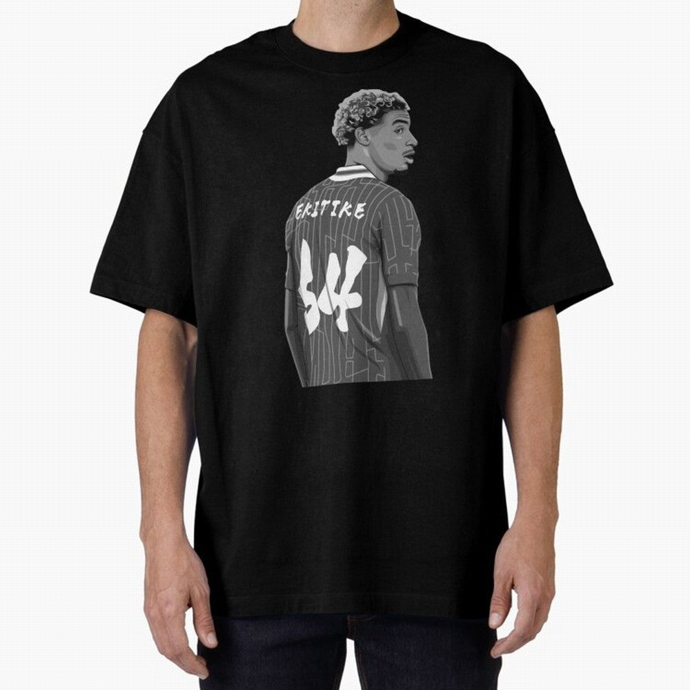 Hugo Ekitike Black and White Version Classic T-Shirt Bring Match Day Fire to the FIFA World Cup 2026 Group Stage Journey through Haaland Highlights, Brazil Pride, Soccer Culture, Superstar Moments, National Team Dreams and Competitive Fire; Perfect