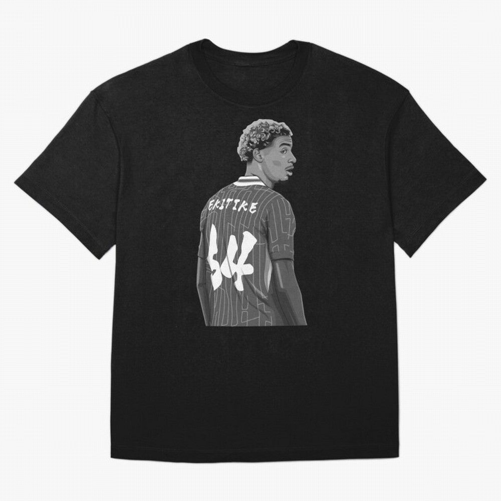 Hugo Ekitike Black and White Version Classic T-Shirt Bring Match Day Fire to the FIFA World Cup 2026 Group Stage Journey through Haaland Highlights, Brazil Pride, Soccer Culture, Superstar Moments, National Team Dreams and Competitive Fire; Perfect
