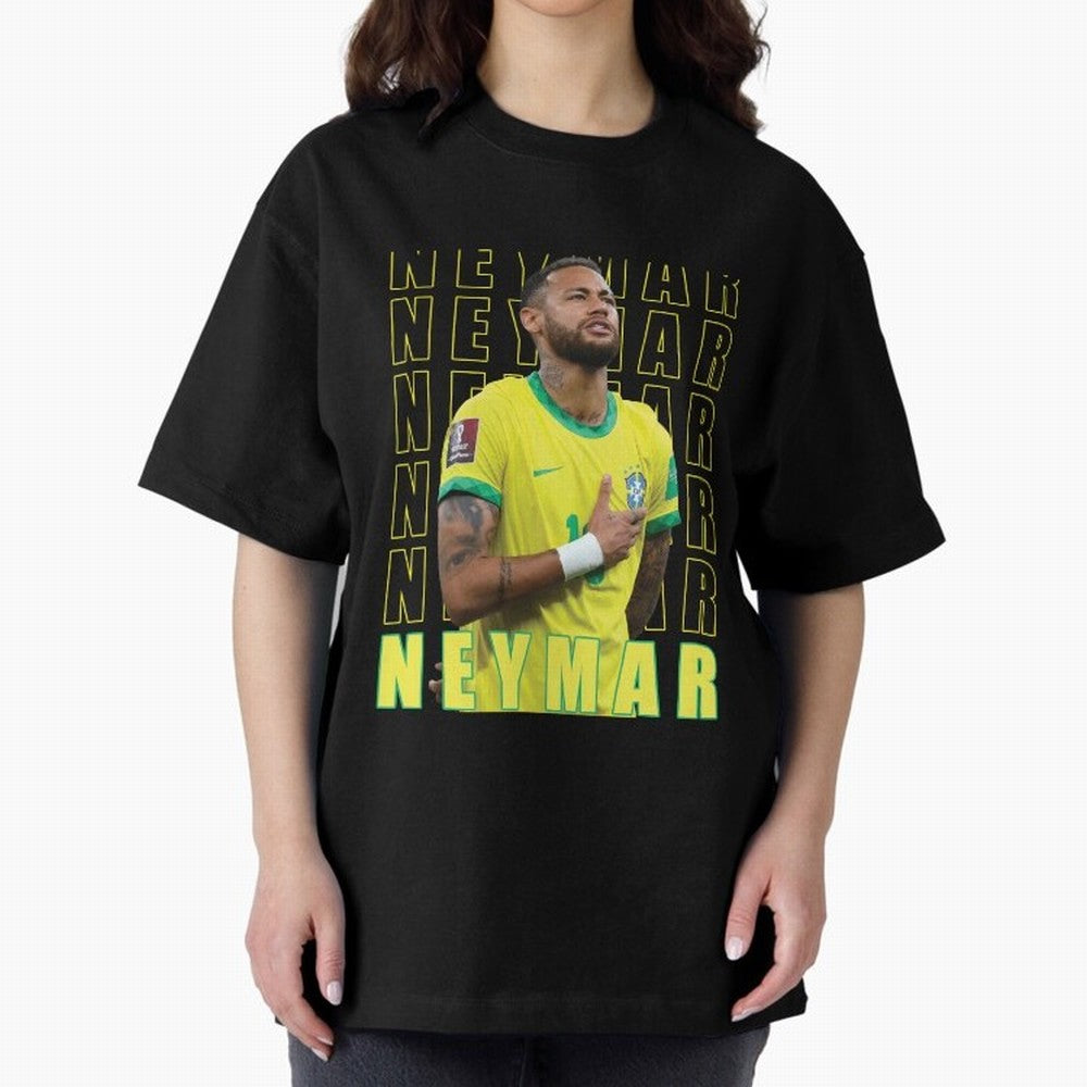 Neymar Brazil Design Oversized T-Shirt Experience FIFA World Cup 2026 Group Stage for Fans of Messi, Neymar and Mbappe and Portugal, Bringing Supporter Pride, Iconic Celebrations, Legendary Names and Global Match Day Energy; Made for Die Hard