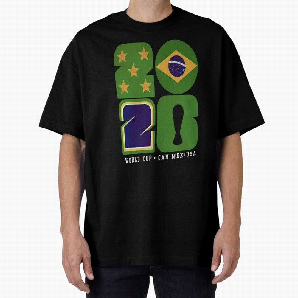 Brazil Football World Cup 2026 - Can Mex Usa Typography Essential T-Shirt Remember Iconic Moments from FIFA World Cup 2026 Group Stage Spirit, Capturing France, Mbappe and Neymar, Soccer Culture, Superstar Moments, National Team Dreams and