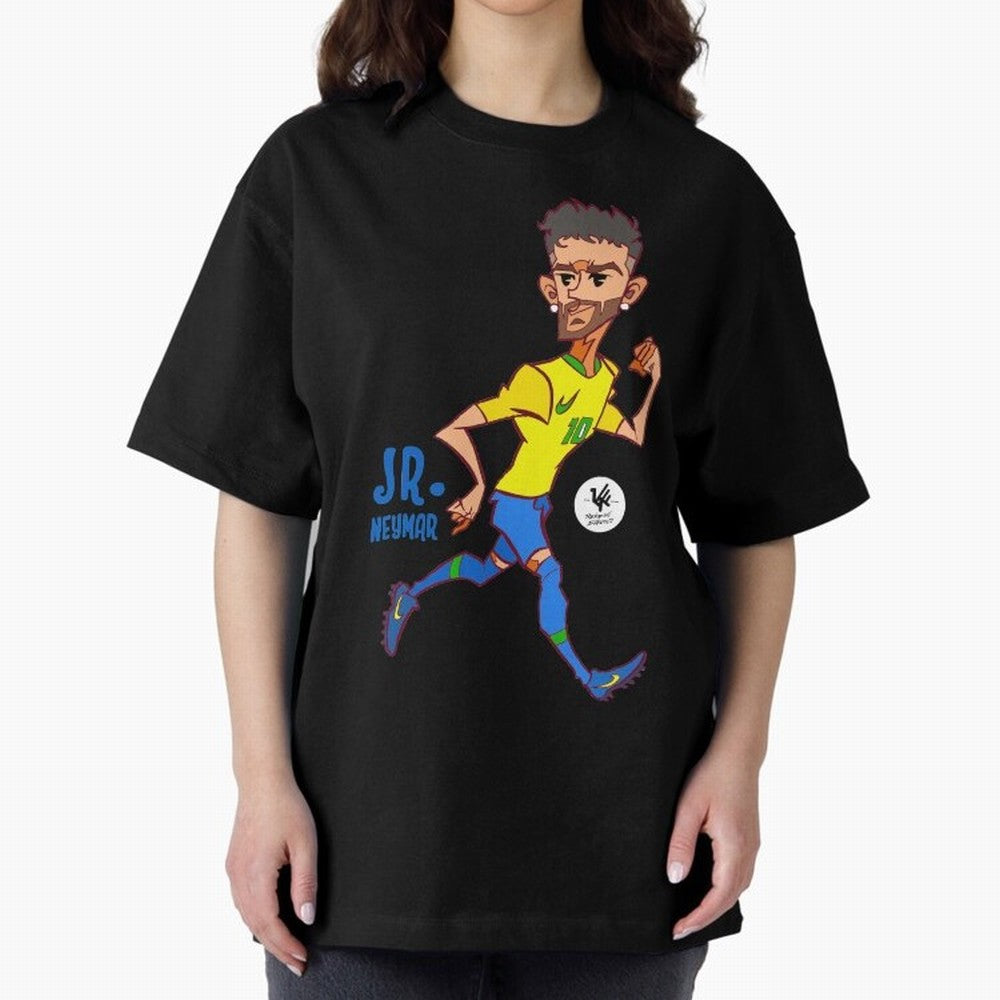 Neymar Oversized T-Shirt Turn Every Weekend Toward Match Day Hype around FIFA World Cup 2026 Group Stage, Mbappe and Neymar, France and Portugal, Vintage Soccer Flavor, Modern Football Stars, National Flags and Final Night Emotion; Perfect for