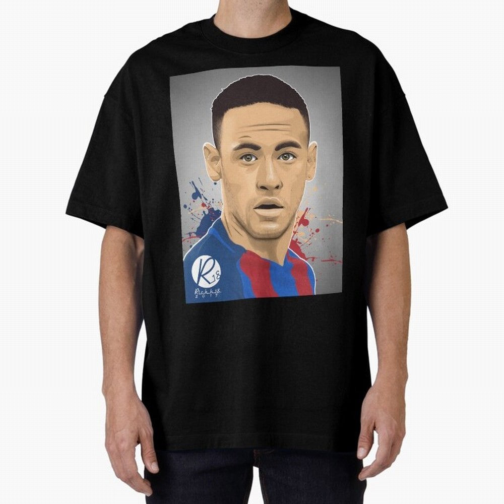 NEYMAR Oversized T-Shirt Bring Stadium Energy to Global Football Passion for FIFA World Cup 2026 Group Stage, Driven by CR7 and Messi, Portugal, Spain and Germany, Stadium Memories, Football Loyalty, International Chants and Championship Tradition;