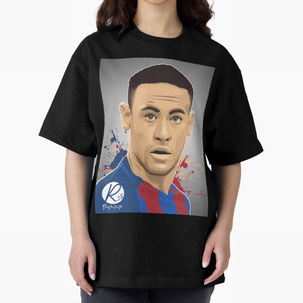 NEYMAR Oversized T-Shirt Bring Stadium Energy to Global Football Passion for FIFA World Cup 2026 Group Stage, Driven by CR7 and Messi, Portugal, Spain and Germany, Stadium Memories, Football Loyalty, International Chants and Championship Tradition;
