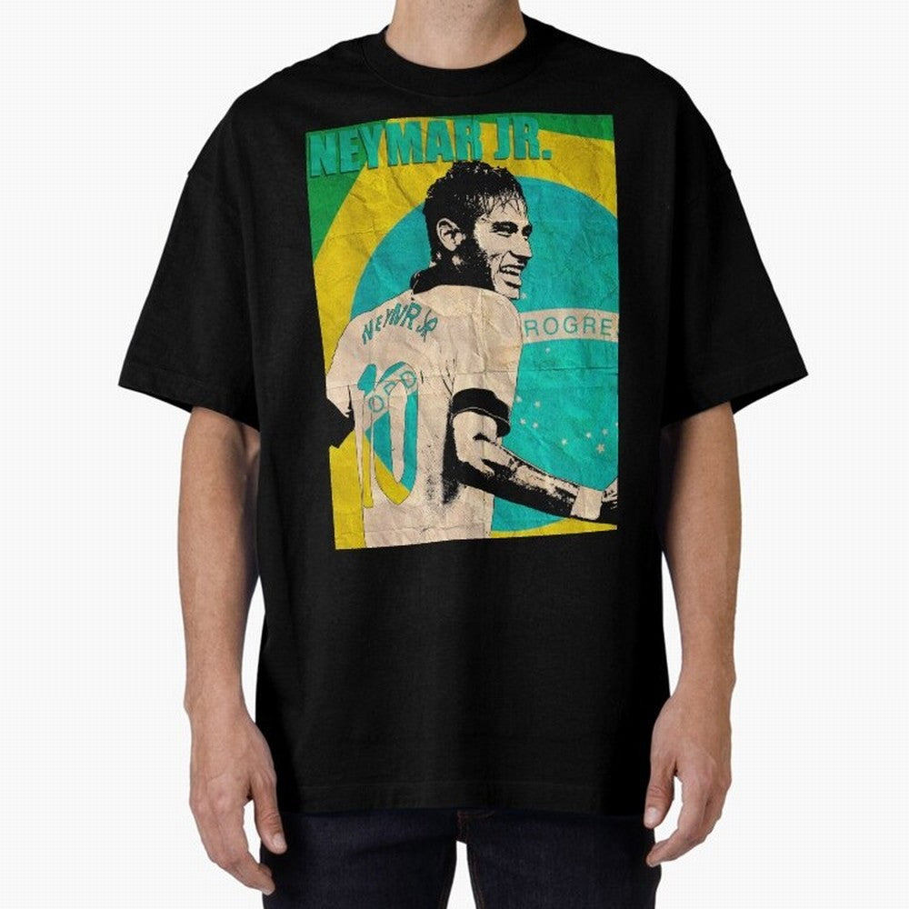 Neymar Oversized T-Shirt Celebrate the FIFA World Cup 2026 Group Stage Journey through CR7 and Messi Highlights, France and Portugal Pride, Goal Celebration Energy, Supporter Heritage, Football Icons and Worldwide Tournament Joy; Great for Watch
