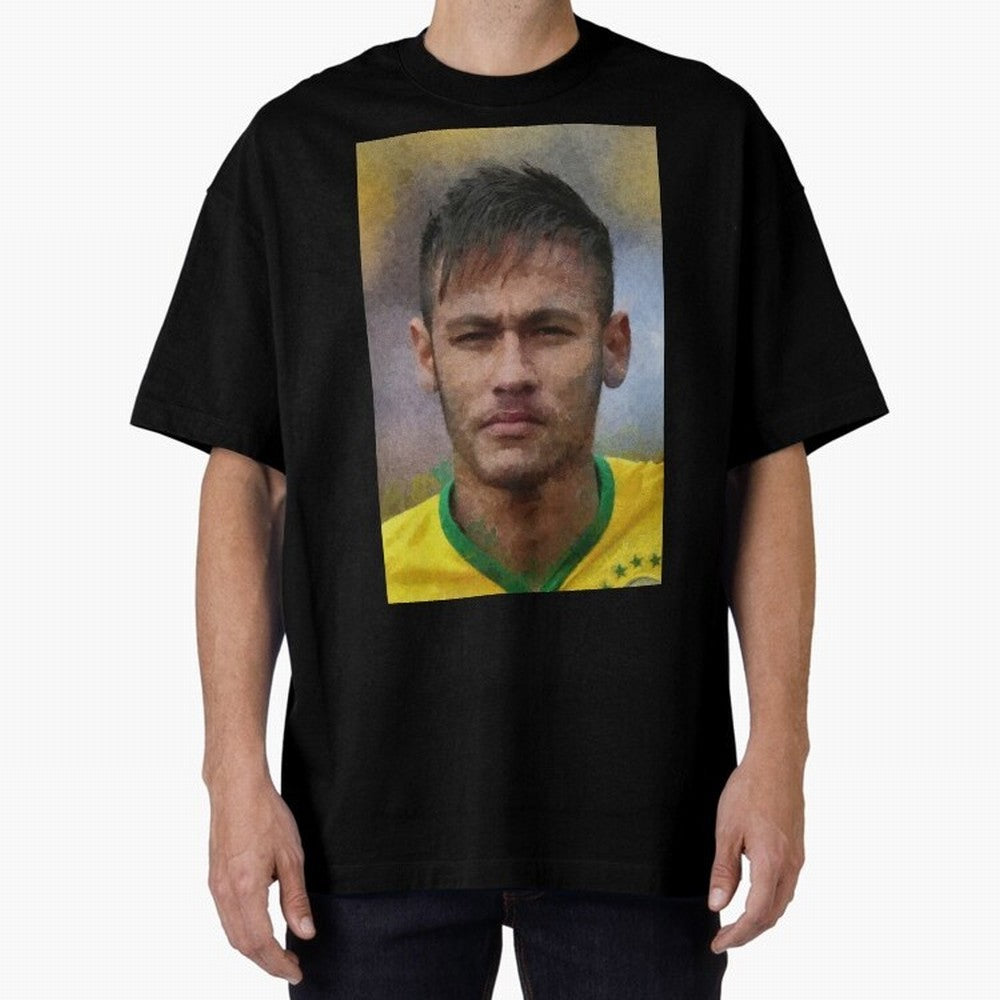 Neymar Oversized T-Shirt Celebrate Soccer Greatness during FIFA World Cup 2026 USA Canada Mexico Inspired by Haaland and Mbappe, Spain Energy, Game Day Rituals, Football Legends, Country Pride and the Road to the Final; Great for Watch Parties,