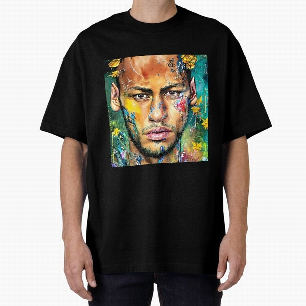 Neymar Oversized T-Shirt Celebrate Unforgettable Nights in FIFA World Cup 2026 Group Stage Spirit, Highlighting England and Germany, Mbappe and Neymar, Retro Football Energy, Iconic Rivalries, Trophy Chase Drama and Stadium Atmosphere; Made for Die