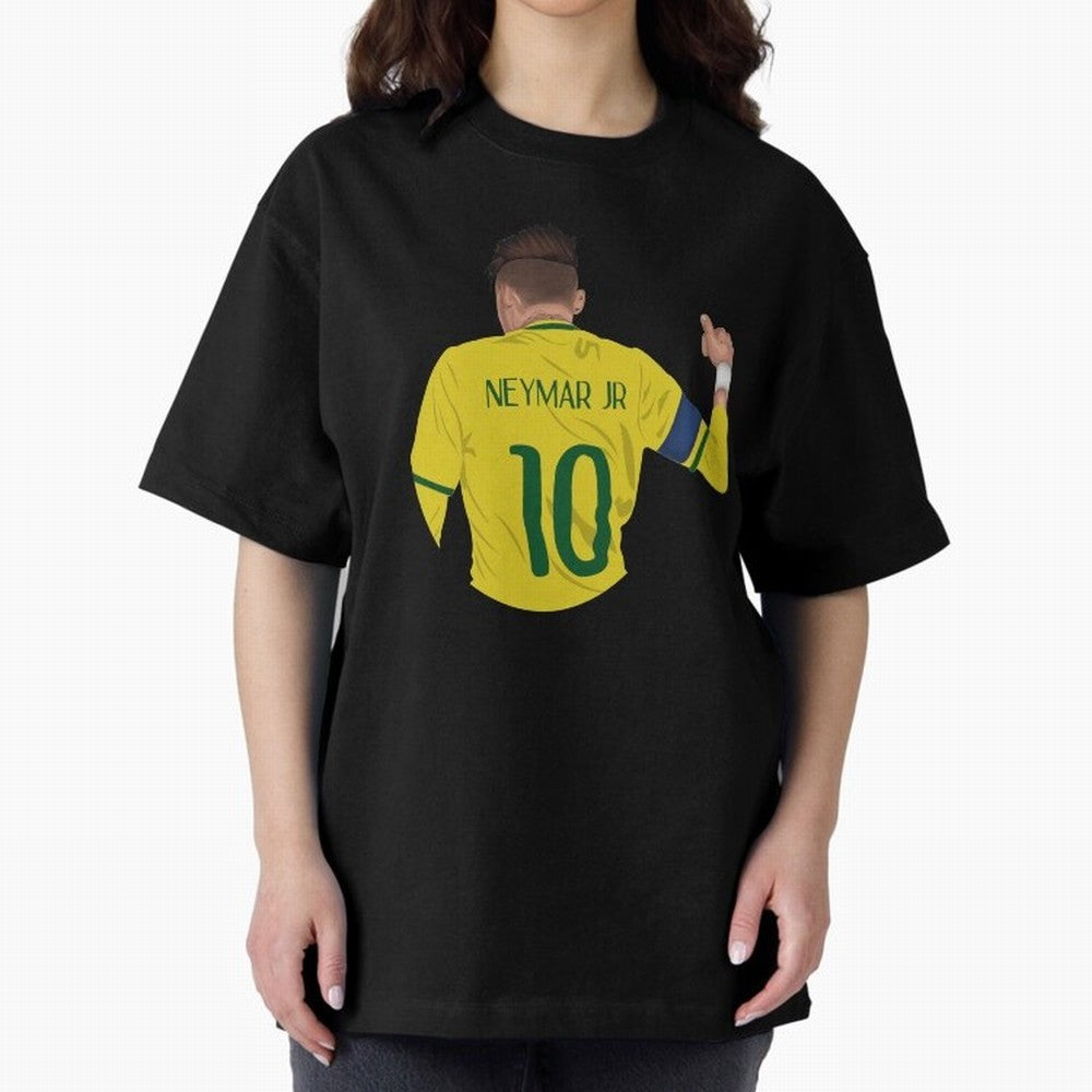 Neymar Junior Oversized T-Shirt Feel FIFA World Cup 2026 Spirit, Connected to Spain and Netherlands, CR7, Classic Soccer Heritage, Championship Pressure, Fan Loyalty and International Pride; Made for Die Hard Supporters, Soccer Lovers, Game Day