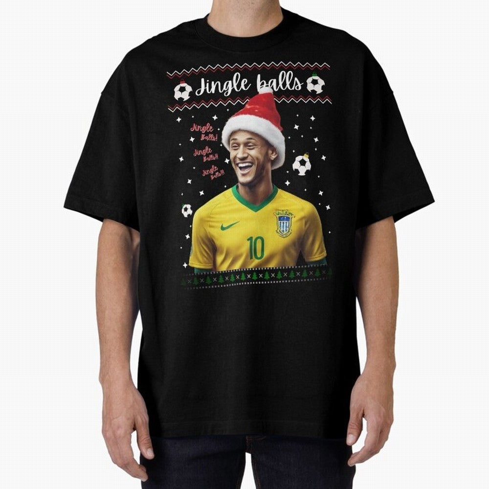 Jingle Balls Christmas Football Fan Art with Santa Neymar Active T-Shirt Support the Legends of FIFA World Cup 2026 with Messi, Neymar and Mbappe, Netherlands Energy, Stadium Chants, National Pride, Trophy Dreams and Unforgettable Football
