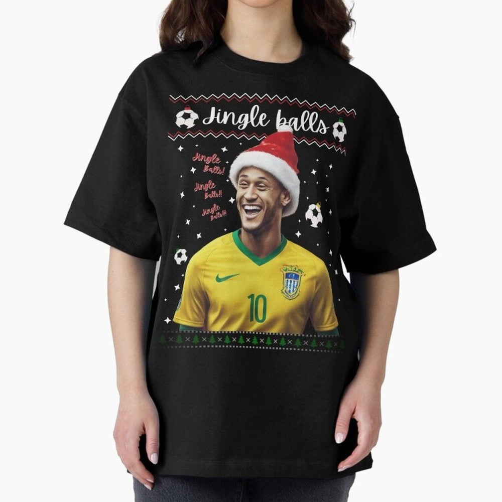 Jingle Balls Christmas Football Fan Art with Santa Neymar Active T-Shirt Support the Legends of FIFA World Cup 2026 with Messi, Neymar and Mbappe, Netherlands Energy, Stadium Chants, National Pride, Trophy Dreams and Unforgettable Football