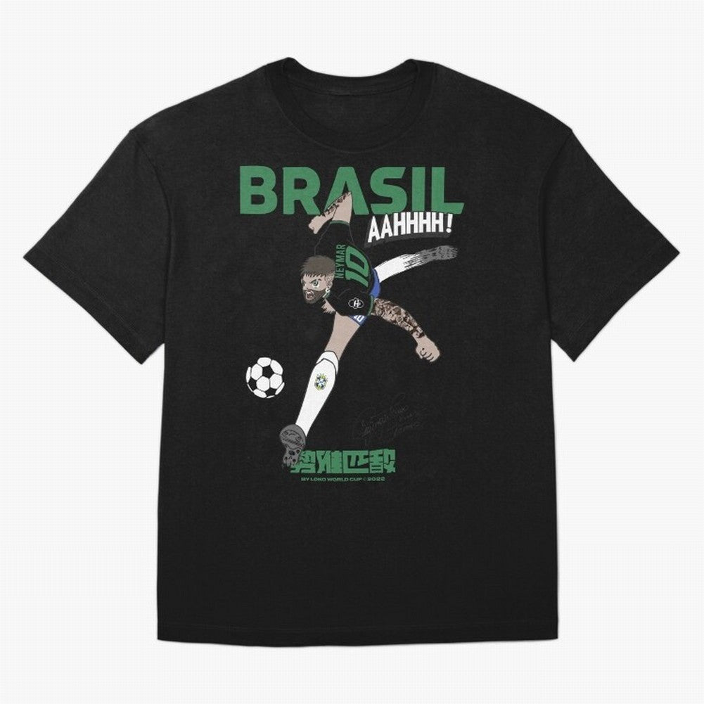 NEYMAR BRAZIL Oversized T-Shirt Keep Football History Alive during FIFA World Cup 2026 Group Stage Spirit, Filled with Brazil, Messi, Neymar and Mbappe, Vintage Soccer Flavor, Modern Football Stars, National Flags and Final Night Emotion; Great for