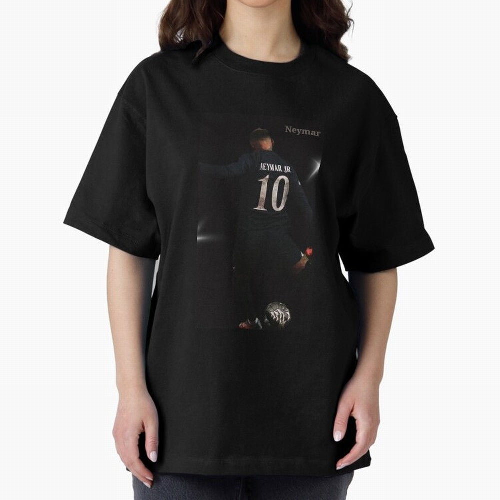 Neymar black version Oversized T-Shirt Show Your Love for FIFA World Cup 2026 Group Stage Featuring Cristiano Ronaldo, Argentina, France and Brazil Energy, Sports Nostalgia, International Competition, Famous Players and Unforgettable Victories;