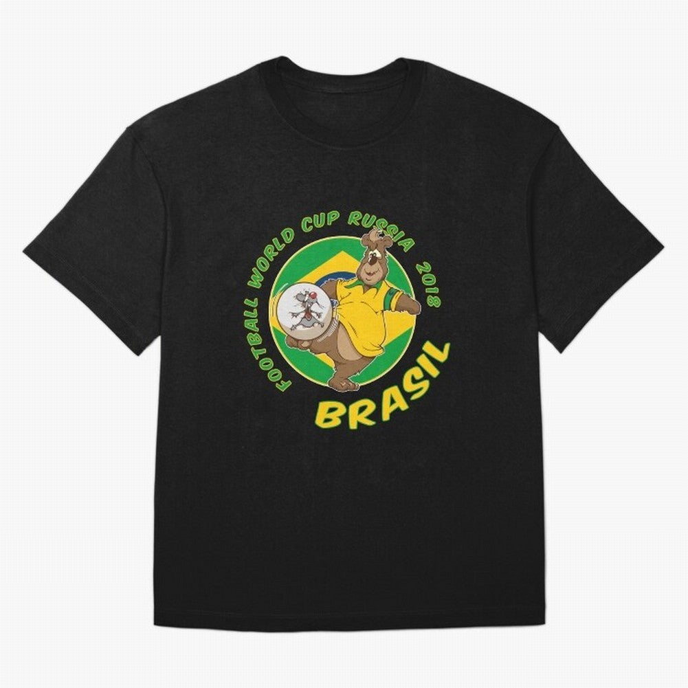 Football Russia 2018 World Cup Brazil T shirts and Merchandise Oversized T-Shirt Follow Match Day Hype around FIFA World Cup 2026, CR7, Spain, Football Festival Excitement, Trophy Ambitions, Country Rivalries and Star Player Buzz; Built for