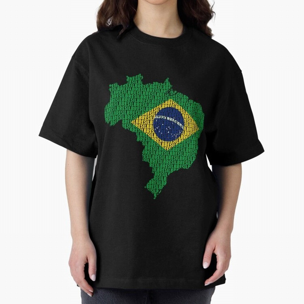 Map of Brazil (Brazil) Classic T-Shirt Bring Retro Soccer Energy to Global Football Passion for FIFA World Cup 2026 Group Stage, Inspired by Cristiano Ronaldo, Germany, Vintage Soccer Flavor, Modern Football Stars, National Flags and Final Night