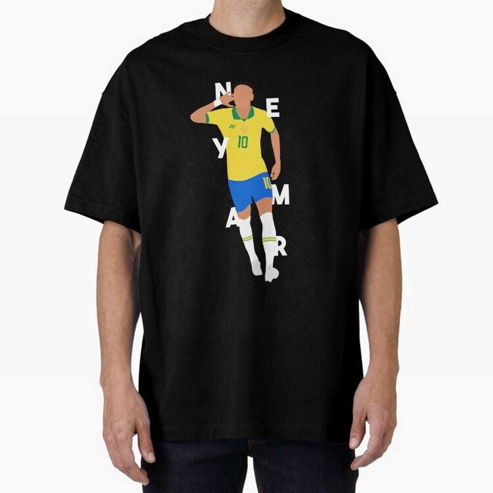 Neymar x Brazil Oversized T-Shirt Join Supporters Worldwide for FIFA World Cup 2026 Centered on Mbappe, France Energy, Stadium Memories, Football Loyalty, International Chants and Championship Tradition; Perfect for Supporters Who Want Bold