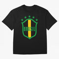 BRASIL LOGO 002 Oversized T-Shirt Support FIFA World Cup 2026 USA Canada Mexico Spirit, Filled with Brazil, Haaland and Mbappe, Stadium Chants, National Pride, Trophy Dreams and Unforgettable Football Memories; Perfect for Supporters Who Want Bold