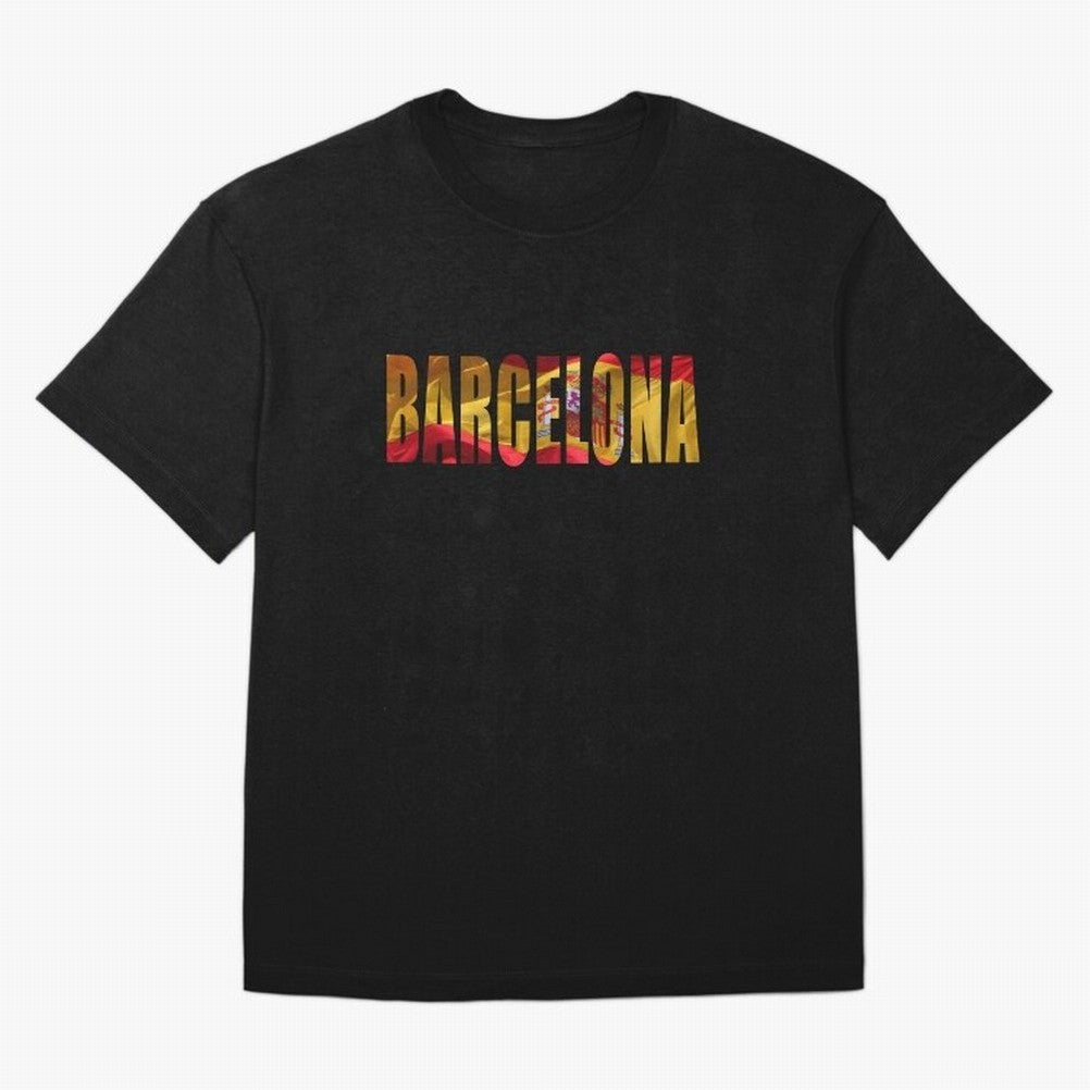 Barcelona city 2 Oversized T-Shirt Bring Home Global Football Passion for FIFA World Cup 2026 USA Canada Mexico, Capturing Messi and Cristiano Ronaldo, Argentina and Brazil, Global Supporter Spirit, Legendary Goals, National Colors and Tournament