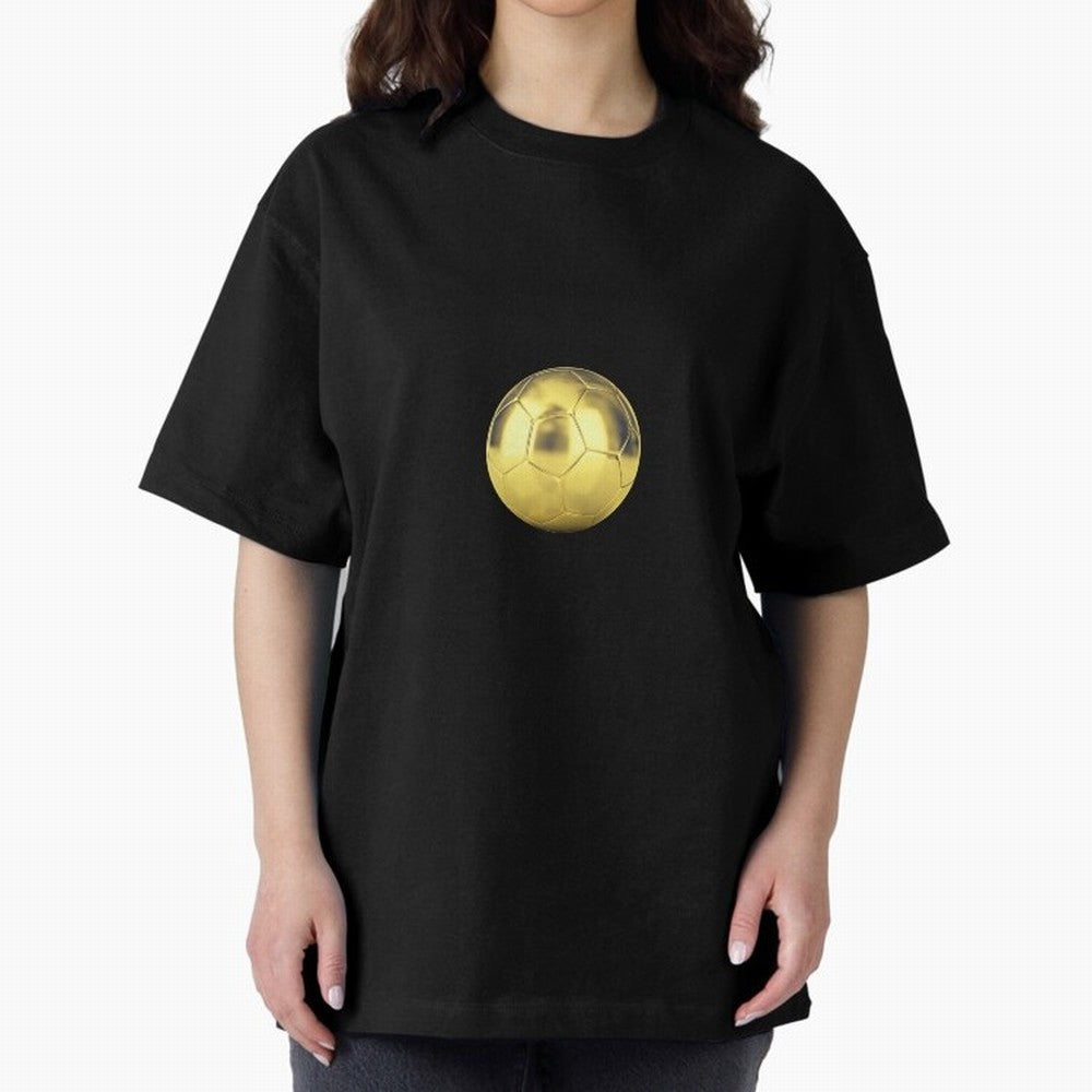 Gold Football | Golden Football Good Quality Oversized T-Shirt Bring FIFA World Cup 2026 for Fans of Cristiano Ronaldo, Haaland and CR7 and France, Bringing Goal Celebration Energy, Supporter Heritage, Football Icons and Worldwide Tournament Joy;