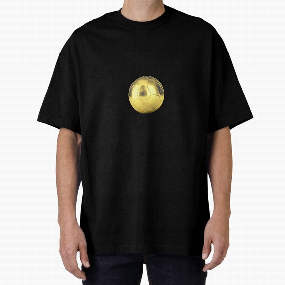 Gold Football | Golden Football Good Quality Oversized T-Shirt Bring FIFA World Cup 2026 for Fans of Cristiano Ronaldo, Haaland and CR7 and France, Bringing Goal Celebration Energy, Supporter Heritage, Football Icons and Worldwide Tournament Joy;