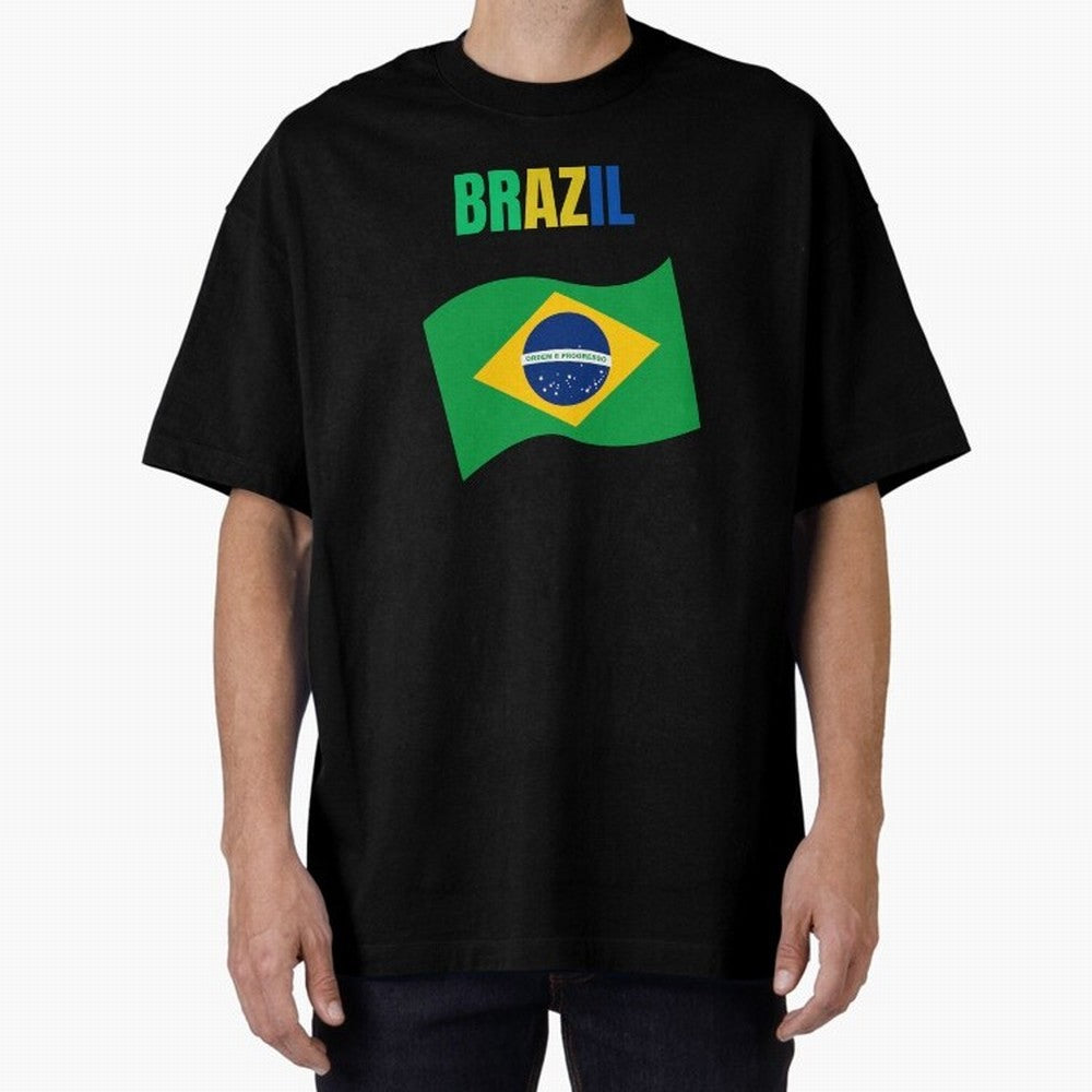 I love Brazil Oversized T-Shirt Feel the Roar of FIFA World Cup 2026 Group Stage Featuring Neymar, Brazil, Portugal and Argentina Energy, Game Day Rituals, Football Legends, Country Pride and the Road to the Final; Created for Match Day Parties,