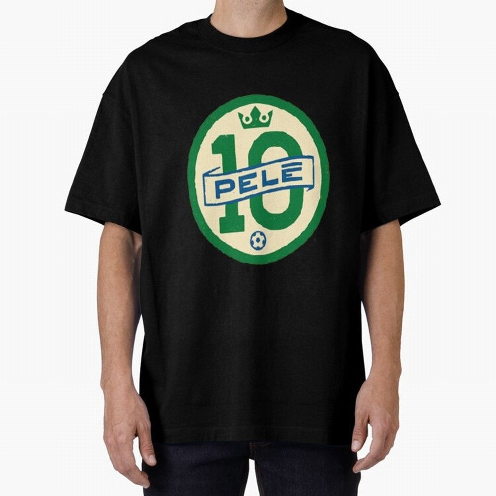 Signed Pele Shirt Oversized T-Shirt Mark FIFA World Cup 2026 Spirit, Celebrating England, France and Netherlands, Messi, CR7 and Mbappe, Goal Celebration Energy, Supporter Heritage, Football Icons and Worldwide Tournament Joy; Perfect for