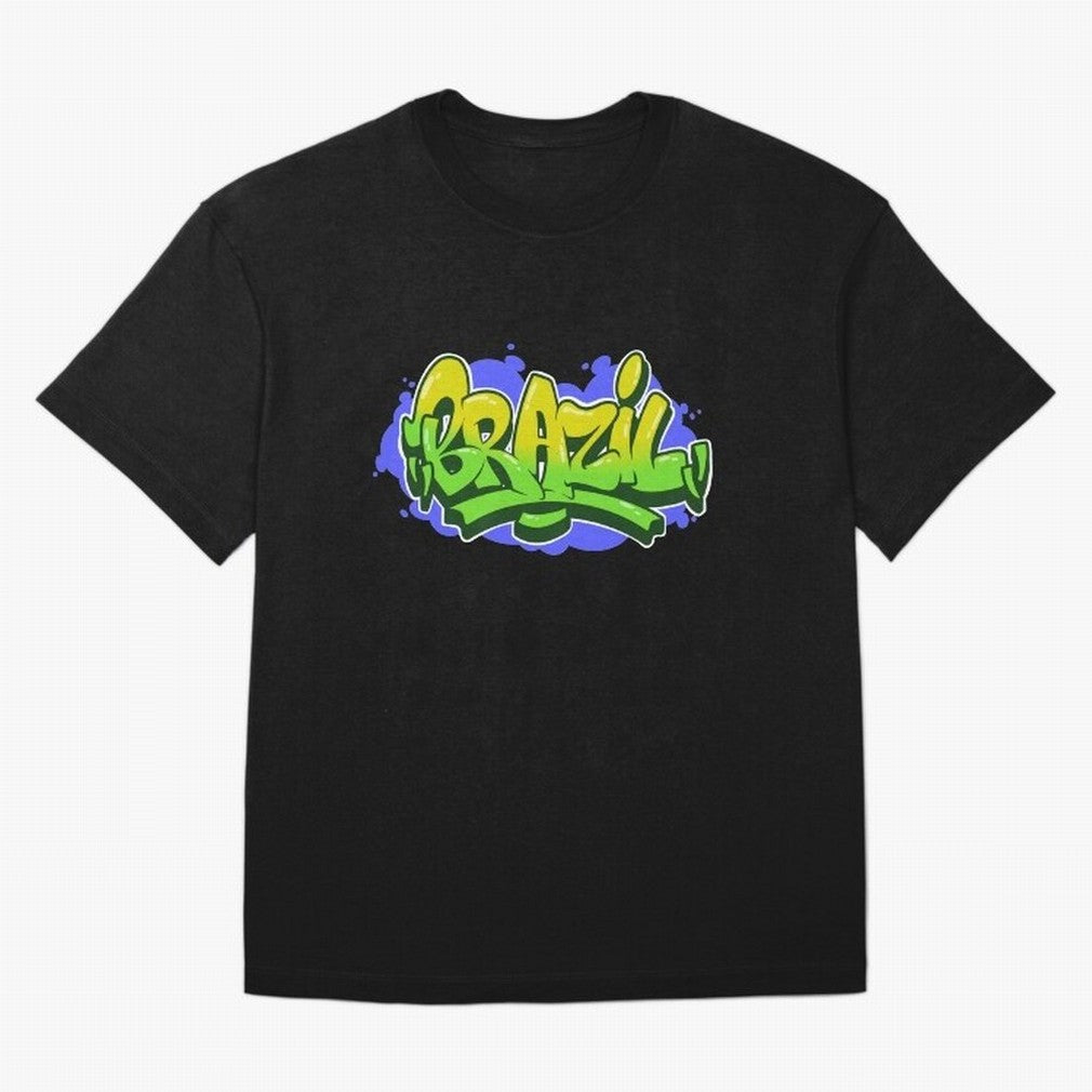 Brazil Graffiti Classic T-Shirt Experience FIFA World Cup 2026 Group Stage for Fans of CR7 and Spain and Netherlands, Bringing Tournament Hype, Historic Matchups, Family Viewing Parties and Global Sports Pride; Created for Match Day Parties, Soccer