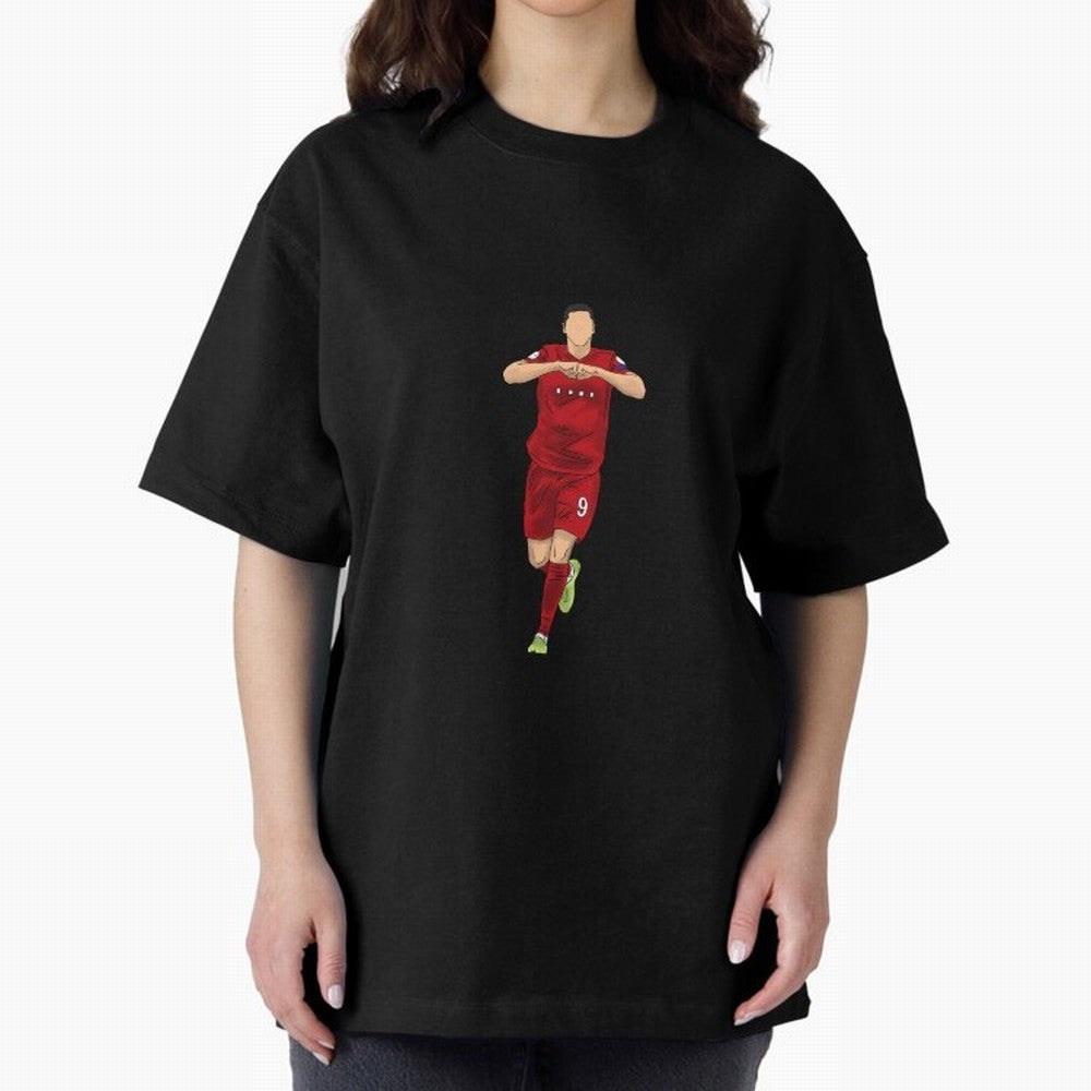 Celebration Oversized T-Shirt Showcase Global Football Passion for FIFA World Cup 2026 USA Canada Mexico, Capturing Messi, CR7 and Mbappe, France and Portugal, Global Supporter Spirit, Legendary Goals, National Colors and Tournament Celebration;