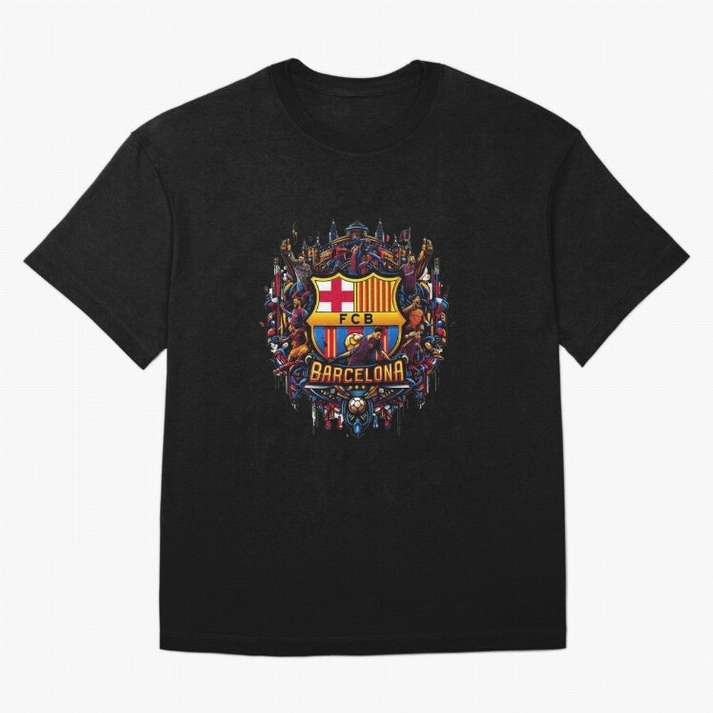 Barcelona - the temple of soccer Oversized T-Shirt Build the FIFA World Cup 2026 Group Stage Journey through Cristiano Ronaldo Highlights, France and Portugal Pride, Football Passion, Legendary Performances, Festival Vibes and Supporter Community;