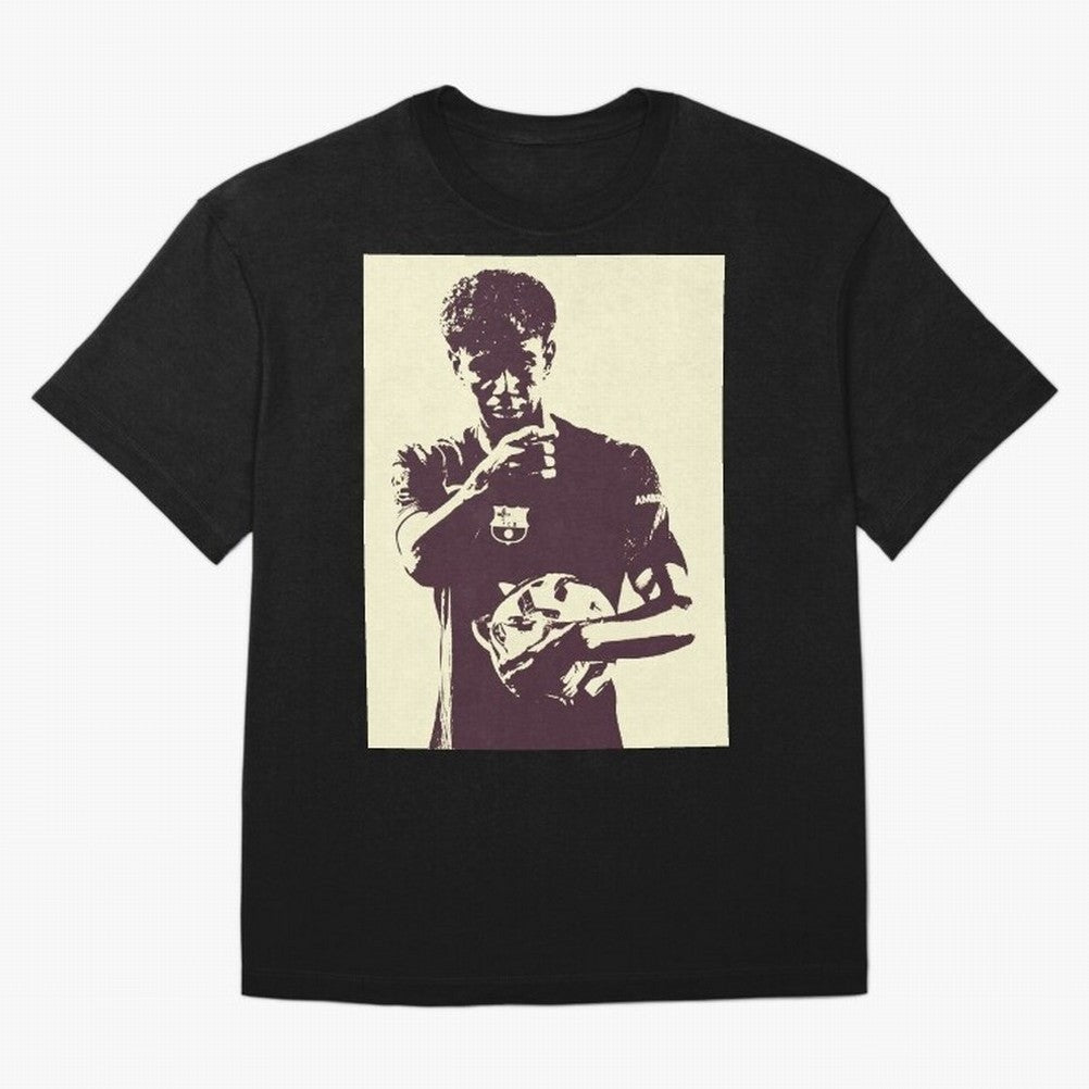 Lamine Yamal black and white Oversized T-Shirt Celebrate Rivalries and Pride in Match Day Hype around FIFA World Cup 2026, Cristiano Ronaldo, France and Portugal, Game Day Rituals, Football Legends, Country Pride and the Road to the Final; Ideal