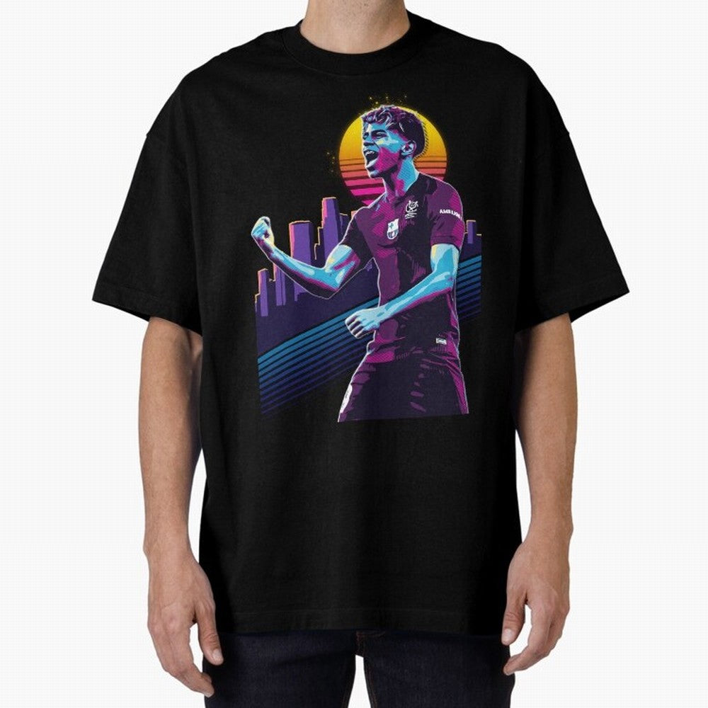 Lamine Yamal celebration 3 Oversized T-Shirt Show Your Stadium Side during the FIFA World Cup 2026 Journey through Haaland and Mbappe Highlights, England, France and Netherlands Pride, Fan Favorite Moments, National Team Passion, Big Match Drama