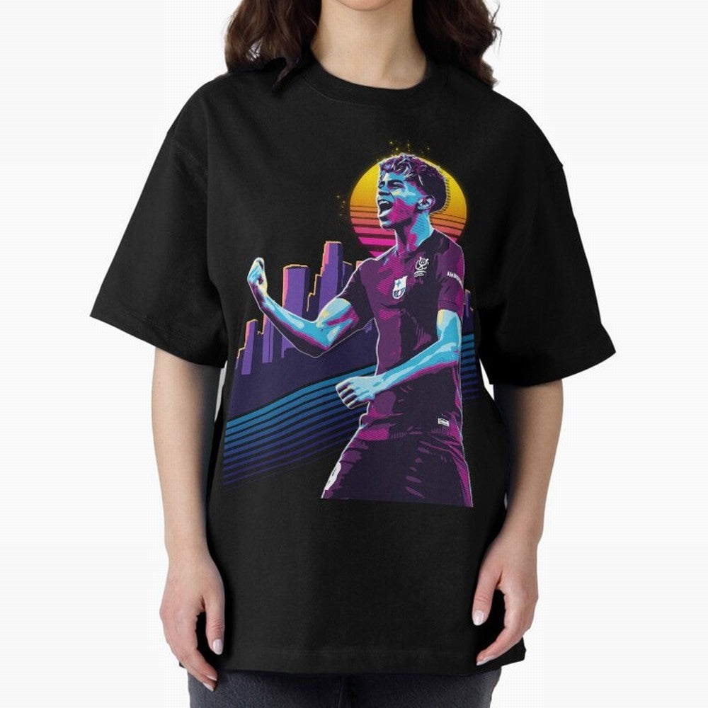Lamine Yamal celebration 3 Oversized T-Shirt Show Your Stadium Side during the FIFA World Cup 2026 Journey through Haaland and Mbappe Highlights, England, France and Netherlands Pride, Fan Favorite Moments, National Team Passion, Big Match Drama